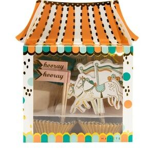 NWT, MA FÊTE, Fun Fair Cupcake Kit, pack of 16